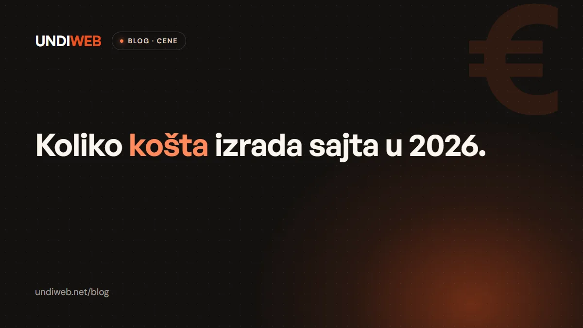 Koliko košta izrada sajta u 2026.
