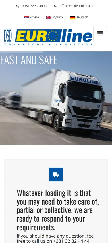 DSD Euroline — mobile view