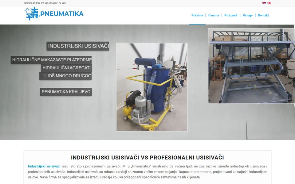 Pneumatika Kraljevo — Industrijska oprema
